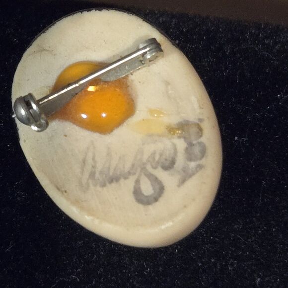 Adagio Mask Brooch Pin Vintage 80s, Rare - Picture 5 of 5